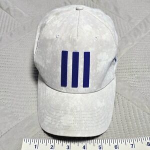 Adidas‎ Hat OSFM White Gray Camo 3-Stripe Golf Myrtle Beach International Club